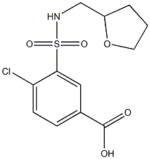 4-chloro-3-[(oxolan-2-ylmethyl)sulfamoyl]benzoic acid Struktur