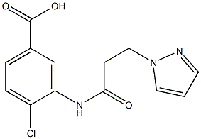 4-chloro-3-[3-(1H-pyrazol-1-yl)propanamido]benzoic acid Struktur