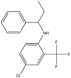 4-chloro-N-(1-phenylpropyl)-2-(trifluoromethyl)aniline Struktur