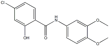 4-chloro-N-(3,4-dimethoxyphenyl)-2-hydroxybenzamide Struktur