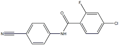 4-chloro-N-(4-cyanophenyl)-2-fluorobenzamide Struktur