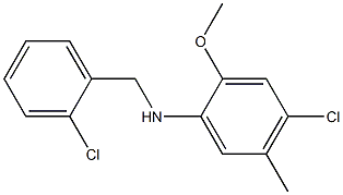 4-chloro-N-[(2-chlorophenyl)methyl]-2-methoxy-5-methylaniline Struktur