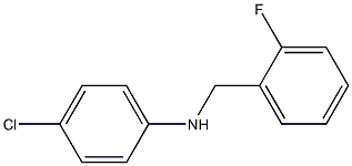 4-chloro-N-[(2-fluorophenyl)methyl]aniline Struktur