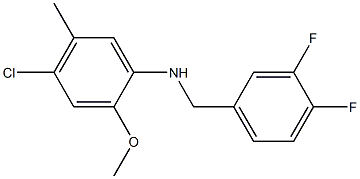 4-chloro-N-[(3,4-difluorophenyl)methyl]-2-methoxy-5-methylaniline Struktur