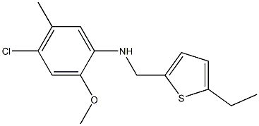 4-chloro-N-[(5-ethylthiophen-2-yl)methyl]-2-methoxy-5-methylaniline Struktur