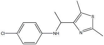 4-chloro-N-[1-(2,5-dimethyl-1,3-thiazol-4-yl)ethyl]aniline Struktur