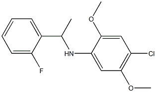 4-chloro-N-[1-(2-fluorophenyl)ethyl]-2,5-dimethoxyaniline Struktur