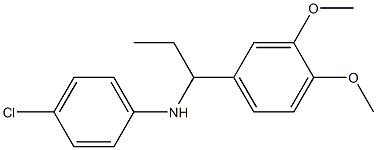 4-chloro-N-[1-(3,4-dimethoxyphenyl)propyl]aniline Struktur