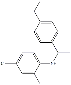 4-chloro-N-[1-(4-ethylphenyl)ethyl]-2-methylaniline Struktur