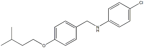 4-chloro-N-{[4-(3-methylbutoxy)phenyl]methyl}aniline Struktur