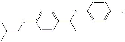 4-chloro-N-{1-[4-(2-methylpropoxy)phenyl]ethyl}aniline Struktur