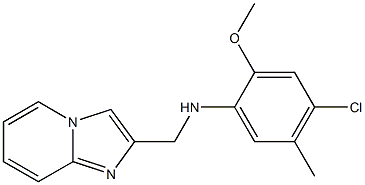 4-chloro-N-{imidazo[1,2-a]pyridin-2-ylmethyl}-2-methoxy-5-methylaniline Struktur