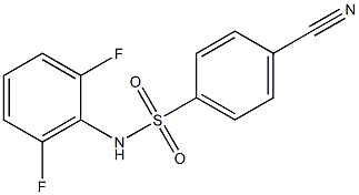 4-cyano-N-(2,6-difluorophenyl)benzene-1-sulfonamide Struktur