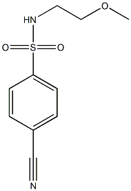 4-cyano-N-(2-methoxyethyl)benzenesulfonamide Struktur