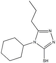 4-cyclohexyl-5-propyl-4H-1,2,4-triazole-3-thiol Struktur