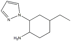 4-ethyl-2-(1H-pyrazol-1-yl)cyclohexanamine Struktur