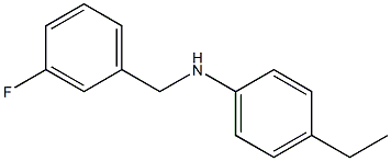 4-ethyl-N-[(3-fluorophenyl)methyl]aniline Struktur