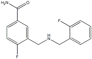 4-fluoro-3-({[(2-fluorophenyl)methyl]amino}methyl)benzamide Struktur