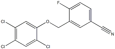 4-fluoro-3-(2,4,5-trichlorophenoxymethyl)benzonitrile Struktur