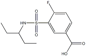 4-fluoro-3-(pentan-3-ylsulfamoyl)benzoic acid Struktur