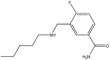 4-fluoro-3-[(pentylamino)methyl]benzamide Struktur