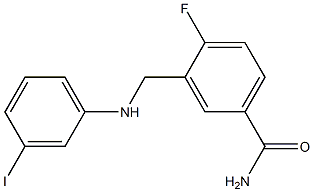 4-fluoro-3-{[(3-iodophenyl)amino]methyl}benzamide Struktur