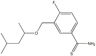 4-fluoro-3-{[(4-methylpentan-2-yl)oxy]methyl}benzene-1-carbothioamide Struktur