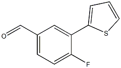 4-fluoro-3-thien-2-ylbenzaldehyde Struktur