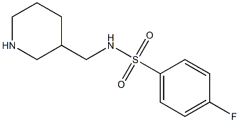 4-fluoro-N-(piperidin-3-ylmethyl)benzene-1-sulfonamide Struktur