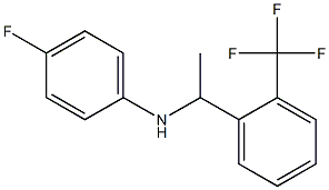 4-fluoro-N-{1-[2-(trifluoromethyl)phenyl]ethyl}aniline Struktur