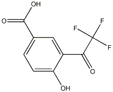 4-hydroxy-3-(trifluoroacetyl)benzoic acid Struktur