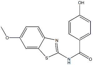 4-hydroxy-N-(6-methoxy-1,3-benzothiazol-2-yl)benzamide Struktur