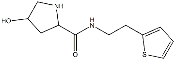 4-hydroxy-N-[2-(thiophen-2-yl)ethyl]pyrrolidine-2-carboxamide Struktur