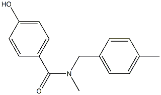 4-hydroxy-N-methyl-N-[(4-methylphenyl)methyl]benzamide Struktur