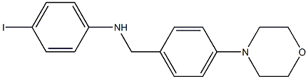 4-iodo-N-{[4-(morpholin-4-yl)phenyl]methyl}aniline Struktur