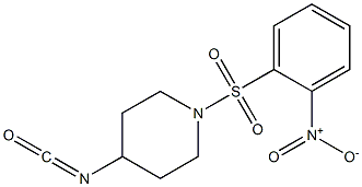 4-isocyanato-1-[(2-nitrobenzene)sulfonyl]piperidine Struktur