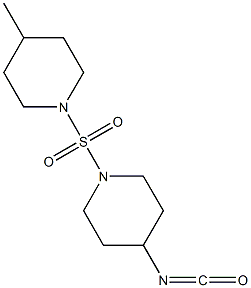 4-isocyanato-1-[(4-methylpiperidine-1-)sulfonyl]piperidine Struktur