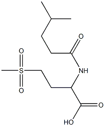 4-methanesulfonyl-2-(4-methylpentanamido)butanoic acid Struktur