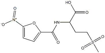 4-methanesulfonyl-2-[(5-nitrofuran-2-yl)formamido]butanoic acid Struktur