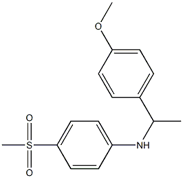 4-methanesulfonyl-N-[1-(4-methoxyphenyl)ethyl]aniline Struktur