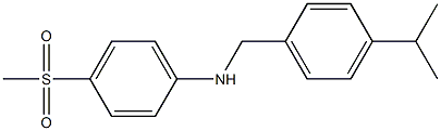 4-methanesulfonyl-N-{[4-(propan-2-yl)phenyl]methyl}aniline Struktur