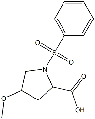 4-methoxy-1-(phenylsulfonyl)pyrrolidine-2-carboxylic acid Struktur