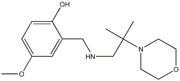 4-methoxy-2-({[2-methyl-2-(morpholin-4-yl)propyl]amino}methyl)phenol Struktur