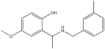 4-methoxy-2-(1-{[(3-methylphenyl)methyl]amino}ethyl)phenol Struktur