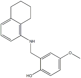 4-methoxy-2-[(5,6,7,8-tetrahydronaphthalen-1-ylamino)methyl]phenol Struktur