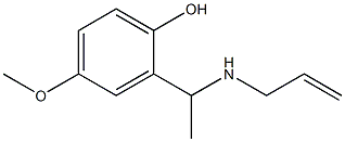 4-methoxy-2-[1-(prop-2-en-1-ylamino)ethyl]phenol Struktur