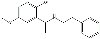 4-methoxy-2-{1-[(2-phenylethyl)amino]ethyl}phenol Struktur