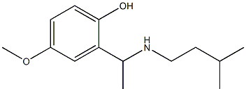 4-methoxy-2-{1-[(3-methylbutyl)amino]ethyl}phenol Struktur