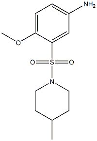 4-methoxy-3-[(4-methylpiperidine-1-)sulfonyl]aniline Struktur