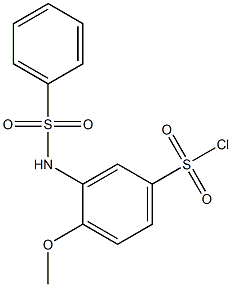 4-methoxy-3-[(phenylsulfonyl)amino]benzenesulfonyl chloride Struktur